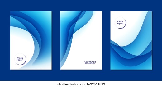 Abstract background blue colour for annual report cover banner leaflet template design