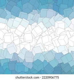 Abstract background from blue cubes. polygonal style. Geometric background.