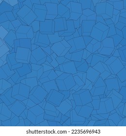 Abstract background from blue cubes. polygonal style. Geometric background.
