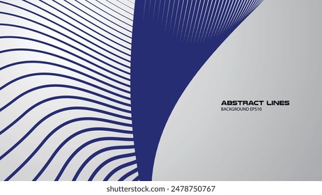 Fondo Abstractas con líneas de curva azules para el fondo o la presentación