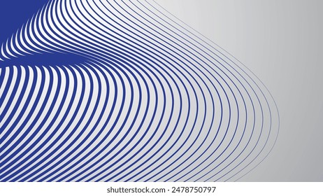 Abstract background with blue curve lines for backdrop or presentation