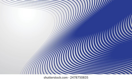 Abstract background with blue curve lines for backdrop or presentation