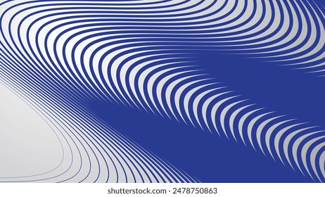Abstract background with blue curve lines for backdrop or presentation