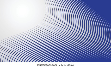 Abstract background with blue curve lines for backdrop or presentation