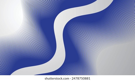 Abstract background with blue curve lines for backdrop or presentation