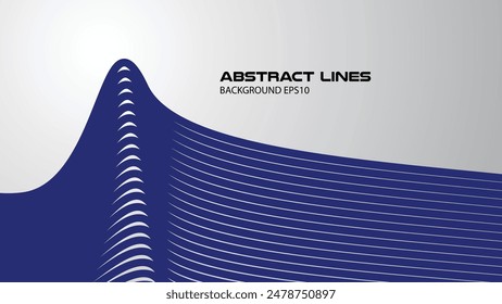 Abstract background with blue curve lines for backdrop or presentation