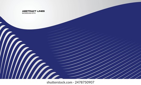 Abstract background with blue curve lines for backdrop or presentation