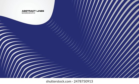 Abstract background with blue curve lines for backdrop or presentation