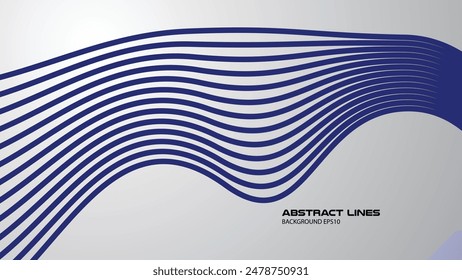 Abstract background with blue curve lines for backdrop or presentation