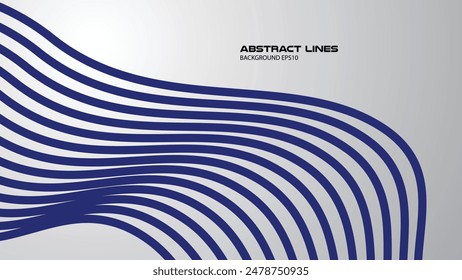 Abstract background with blue curve lines for backdrop or presentation