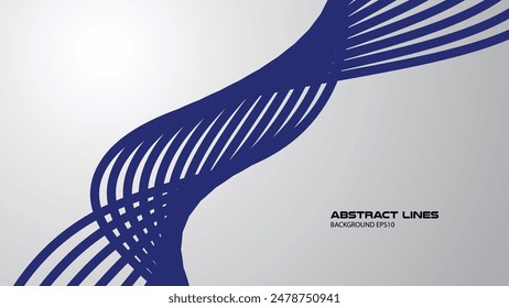 Abstract background with blue curve lines for backdrop or presentation