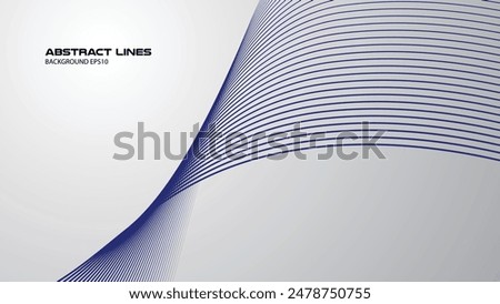 Abstract background with blue curve lines for backdrop or presentation