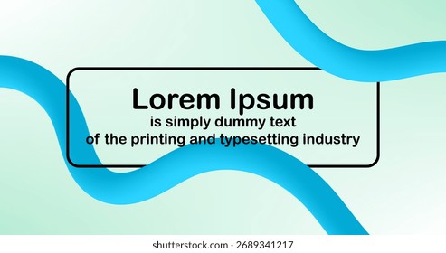 Abstract background with blue Curve Pipe and Editable Text