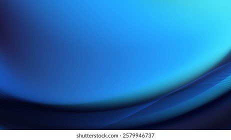 Abstract background with a blue curve wave