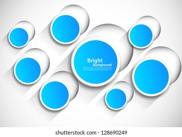 Abstract background with blue cut out circles