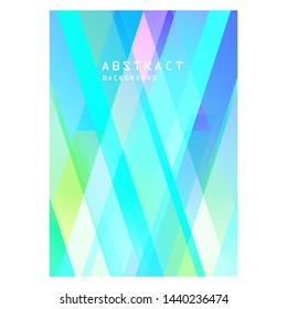 Abstract background. Blue, cyan and green gradient colors. Diagonals, straight lines, geometric pattern. Vector template for banners, poster, brochures, flyers