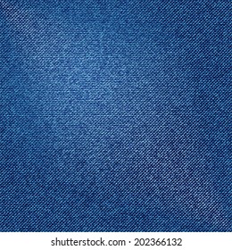 Abstract background of blue denim texture, illustration. 
