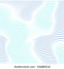 Abstract background with blue distorted shapes on a white background. Bright image.