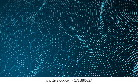Abstract background with blue dots.Vector illustration design for presentation, banner, cover, web.