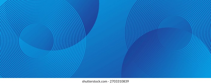 Fondo Abstractas azul con Elementos dinámicos en forma de círculo. Fondo de degradado geométrico moderno y de moda. Ilustración vectorial