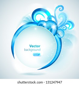 Abstract background with blue elements.