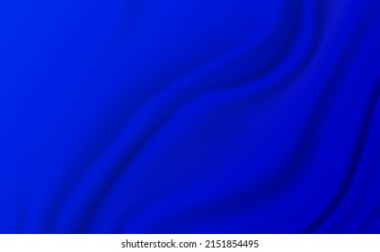 Abstract background . Blue fabric wavy folds of grunge silk or satin. Vector.