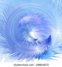 Abstract background with blue feathers. Eps10