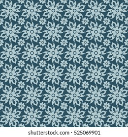 Abstract background - blue floral pattern seamless.