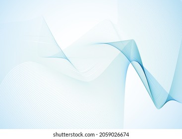 Abstract background with blue flowing lines design