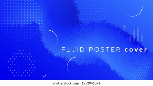 Abstract Background. Blue Fluid Wallpaper. Vibrant Template. Liquid Bright Banner. Futuristic Motion. Modern Abstract 3d Background. Flow Dynamic Flyer. Creative Neon Abstract Background.
