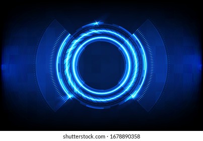 abstract background of blue futuristic technology hud display interface