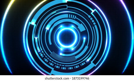 abstrakter Hintergrund der blauen Fetisch-Technologie