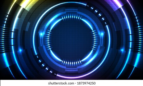 abstrakter Hintergrund der blauen Fetisch-Technologie