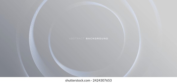 Abstract background with blue geometric circle lines. Modern minimal trendy shiny lines pattern. Vector illustration