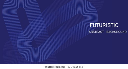 Abstract background Blue  with geometric lines. Modern  blue diagonal rounded lines pattern. Futuristic technology concept. Suit for poster, banner, brochure, corporate