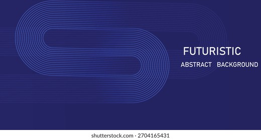Fondo Abstractas Azul con líneas geométricas. Moderno patrón de líneas redondeadas diagonales azules. Concepto de tecnología futurista. Traje para el cartel, Anuncio, folleto