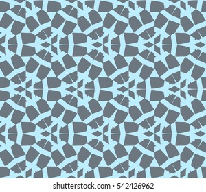 Abstract background. Blue geometric seamless pattern in modern stylish. Vector seamless pattern