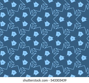 Abstract background. Blue geometric seamless pattern in modern stylish. Vector seamless pattern