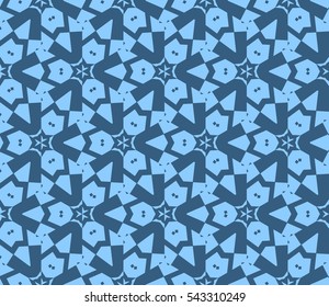 Abstract background. Blue geometric seamless pattern in modern stylish. Vector seamless pattern