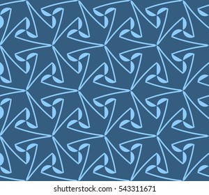 Abstract background. Blue geometric seamless pattern in modern stylish. Vector seamless pattern