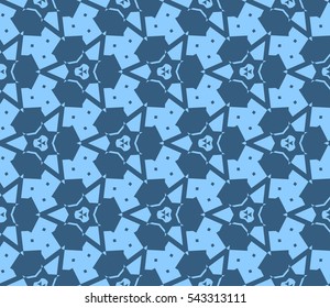 Abstract background. Blue geometric seamless pattern in modern stylish. Vector seamless pattern