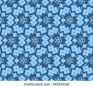Abstract background. Blue geometric seamless pattern in modern stylish. Vector seamless pattern