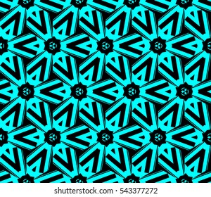 Abstract background. Blue geometric seamless pattern in modern stylish. Vector seamless pattern