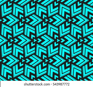 Abstract background. Blue geometric seamless pattern in modern stylish. Vector seamless pattern