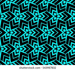 Abstract background. Blue geometric seamless pattern in modern stylish. Vector seamless pattern