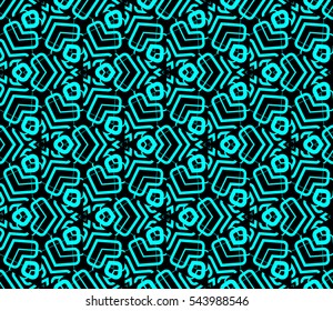 Abstract background. Blue geometric seamless pattern in modern stylish. Vector seamless pattern