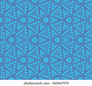 Abstract background. Blue geometric seamless pattern in modern stylish. Vector seamless pattern