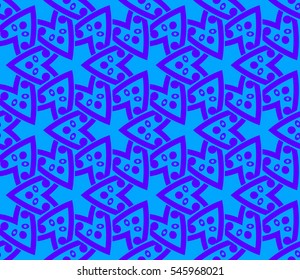 Abstract background. Blue geometric seamless pattern in modern stylish