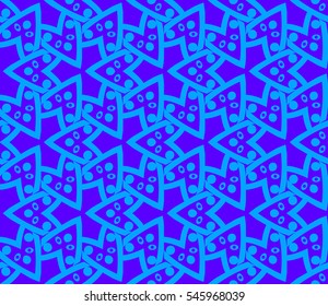 Abstract background. Blue geometric seamless pattern in modern stylish.