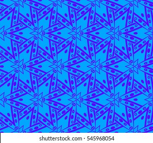 Abstract background. Blue geometric seamless pattern in modern stylish